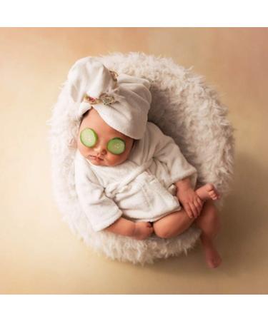 Soimiss Baby Bathrobe & Cotton Swimming Suits | Thick & Cozy for Newborns (0-1 Months) - Pink & White Options - Buy Online on GoSupps.com