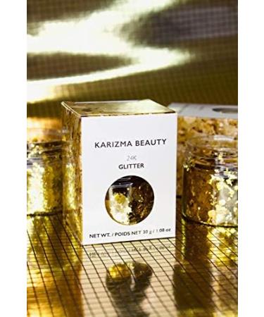 Karizma Beauty Gold Rockstar Chunky Glitter 30g Jar - Festival Cosmetic Glitter for Face, Body, Hair, Nails - 24K Gold - Buy Online on GoSupps.com