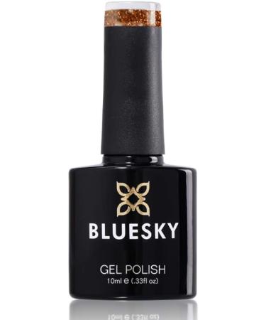 Bluesky Gel Nail Polish Gold Glitter S18N Long Lasting Chip Resistant 10 ml (Requires Drying Under UV LED Lamp) - Buy Online on GoSupps.com