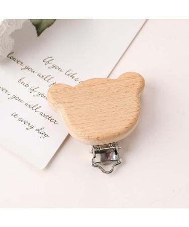 Premium Wood Pacifier Clips Set - 6 Pieces | Durable & Safe Baby Pacifier Clips - Buy Online on GoSupps.com