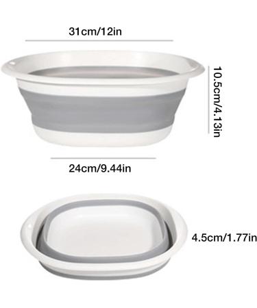 Foldable Wash Basin Wash Basin Hangable Sink Tub Dish Wash Basin Portable Dish Tub Folding Dishpan for Camping Dish Washing Tub and RV Sink Gray Medium - Buy Online on GoSupps.com