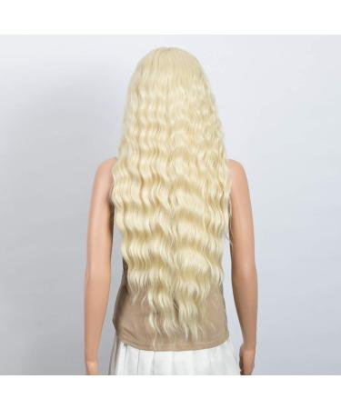 Buy D but Lace Front Wig 75 cm - Super Long Water Shaft 5% Brazilian Real Hair 95% Heat-Resistant Synthetic 240g - 12 cm Top Parting Blonde International Shipping Available - Buy Online on GoSupps.com