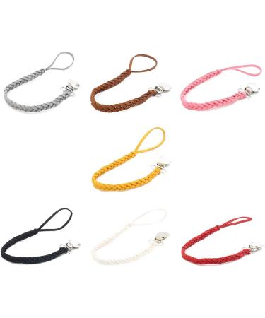 Shop Censhaorme Leather Woven Alloy Pacifier Chains - Colorful Braided Clip Holders & Baby Accessories - Buy Online on GoSupps.com