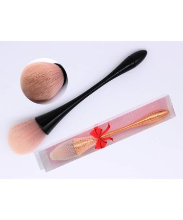 Ranvi Large Powder Mineral Brush Makeup Brush Suitable for Large Coverage Loose Powder Blush Liquid Foundation Mixed Polishing Brush 2 Pieces (Black Gold) - Buy Online on GoSupps.com
