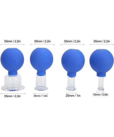 4-Part Multifunctional Cupping Set | Detoxify Enhance Blood Circulation & Rejuvenate Skin | Durable Rubber & Glass Cups - Buy Online on GoSupps.com