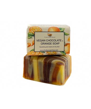 Funky Soap Vegan Chocolate and Orange Soap 100% Natural Handmade 1 bar of 120g GBP 650GBP 6.5