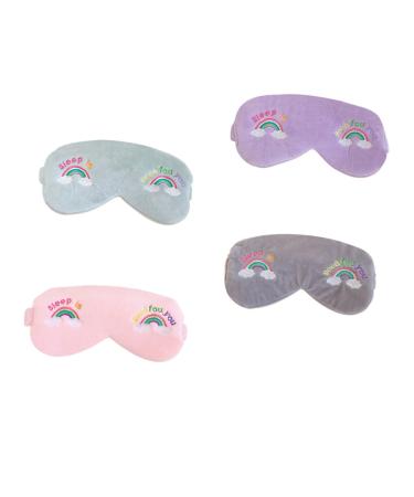 FRCOLOR 4pcs Children's Rainbow Eye Mask Wired Head Wraps Rainbow Eye Blindfold Eye Patches for Adults Blindfold Sleeping Eye Blinder Eye Patch Sleeping Hair Ribbon Fabric Aldult Headgear