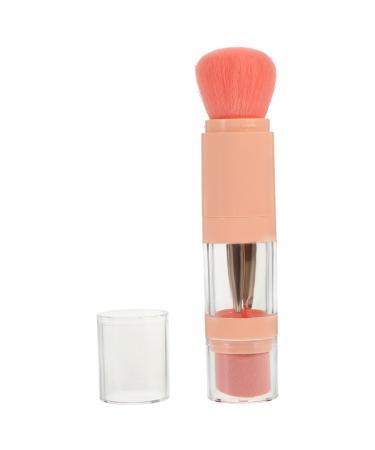 Beavorty Loose Powder Makeup 5 in 1 Blush Foundation Face For Setting Powder Bronzer Fluffy Brush Synthetic Bristles Pink