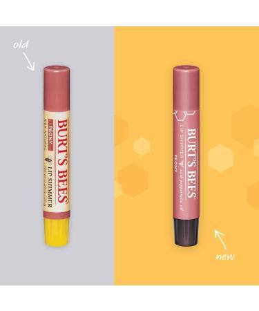 Burt's Bees Lip Shimmer Peony - 0.09 Ounce | Natural Moisturizing Lip Color - International Shipping Available - Buy Online on GoSupps.com
