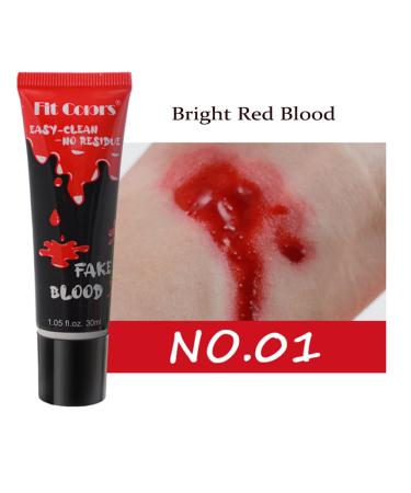 GL-Turelifes Halloween Fake Blood Paint Makeup | Coagulated Blood Gel for Zombie Vampire & Monster SFX | 1.06oz Bright Red Special Effects Wound Modeling - Buy Online on GoSupps.com