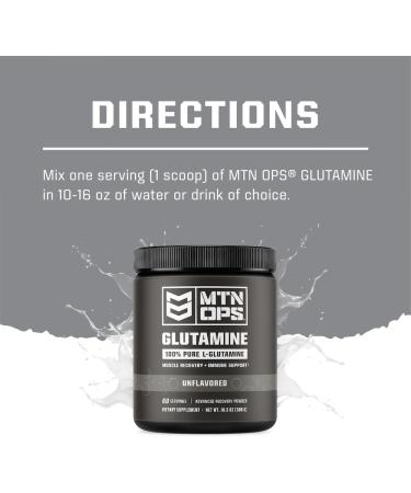 Buy MTN OPS L-Glutamine Powder 60 Servings - 100% Pure Muscle Recovery Supplement Unflavored 5g per Serving Fast International Shipping - Buy Online on GoSupps.com