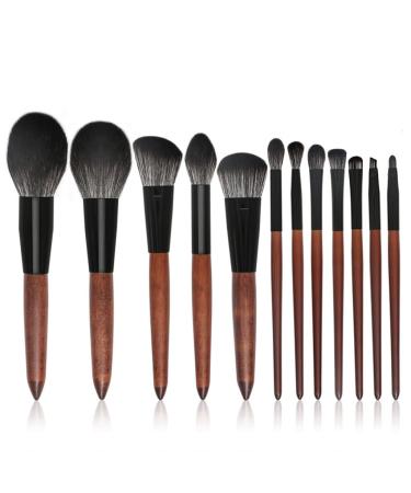 DFHBFG 12 Brushes Set Complete Set of Loose Powder Brushes Beauty Tools Eye Shadow Set Brushes Grooming Brushes 1 D
