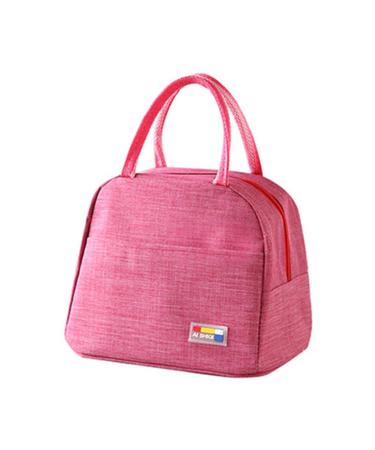 Reusable Insulated Cooler Lunch Bag Portable Lunch Box For Office Work School Picnic Beach Workout Travel Freezable Tote Lunch Bag Organizer For Women Men Adult Kids Storage Boxes With Lids Pink