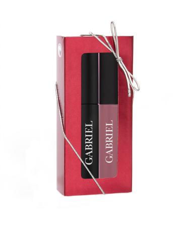 Gabriel Cosmetics Natural Lip Gloss | Paraben Free, Vegan, Gluten-free | Infused with Jojoba Seed Oil & Aloe | Long Lasting .27 fl oz (Soft Berry Gloss & Black/Brown) - Buy Online on GoSupps.com