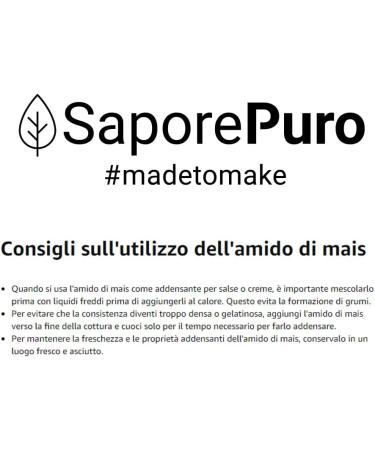 Saporepuro Corn Starch Powder 200g - Gluten Free - Buy Online on GoSupps.com