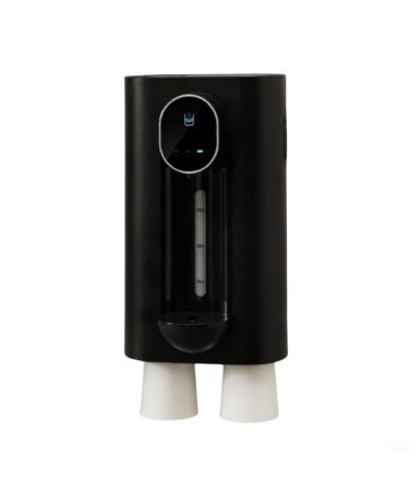 Heibteny automatic mouthwash dispenser for bathroom 540 ml rechargeable contactless mouthwasher donor with two magnetic cups adjustable dosage (black)