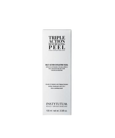 Instytutum Triple Action Resurfacing Peel 2 oz / 60 ml Multi-Action Exfoliating Facial Treatment with Glycolic Acid Salicylic Acid Papaya Enzymes Blue-Green Algae & Hyaluronic Acid - Buy Online on GoSupps.com