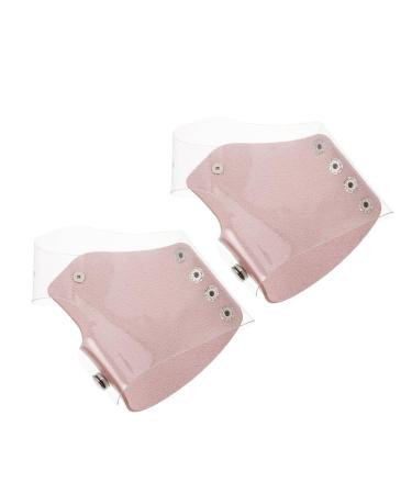 ERINGOGO 2 pi ces Palette de Maquillage avec Manchons de Protection Rose pour M lange Fond de Teint et Vernis Petite Palette Ergonomique R utilisable pour Artistes Maquilleurs