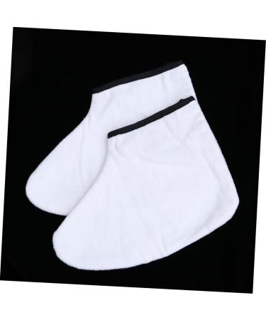 Beavorty 1 Pair paraffin foot covers paraffin foot liners wax bath booties paraffin feet socks wax foot dip Feet spa cover wax foot wrap spa gloves wax sock white foot bath short boots - Buy Online on GoSupps.com