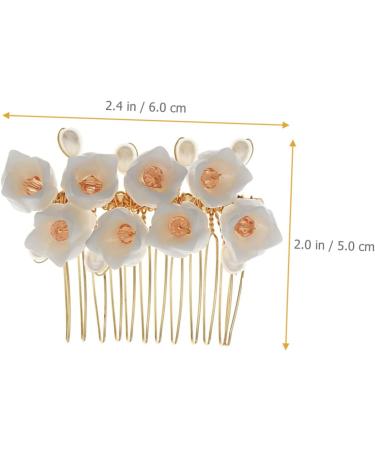 DOITOOL Flower Comb Hair Flowers Accesorios Para Flower Pearl Side Comb Summer Accessories Flower Girl Headpiece Artificial Flower Hairpins Floral Hair Clip Hanfu Resin Bride Hair Piece - Buy Online on GoSupps.com