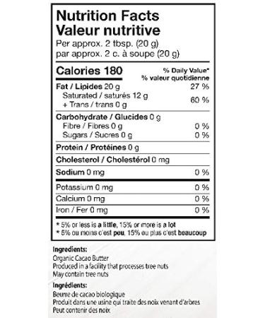 Organic Traditions Cacao Butter 8 oz | Pure & Natural Chocolate Flavoring - Buy Online on GoSupps.com