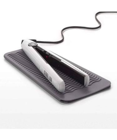 Silicone Heat Resistant Mat for Hair Tools - Portable Hair Straightener & Curling Iron Mat - Black - Buy Online on GoSupps.com