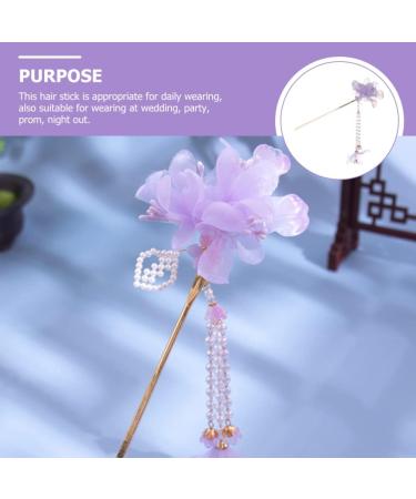 Abaodam Womens Hair Accessories Flower Hair Sticks Japanese Chinese Hair Chopsticks Crystal Flower Buns Hair Vintage Retro Ancient Hair Hair Fork Hair Styling Tool v Flower Hair Accessories - Buy Online on GoSupps.com