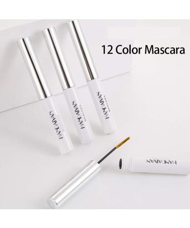 Allbestaye Colorful Waterproof Mascara Set - 12 Long-lasting Shades for Vibrant Eyelashes   - Buy Online on GoSupps.com