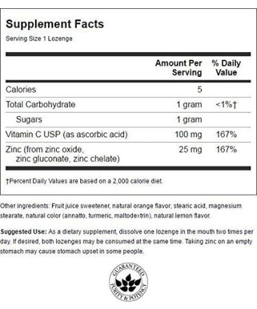 Swanson Zinc & Vitamin C Lozenges 200ct - 25/100mg Immune Support - Buy Online on GoSupps.com