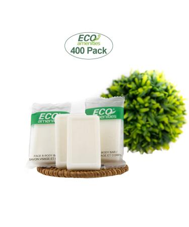 ECO Amenities Green Tea Travel Size Hotel Soap Bars - 400 Pack, 0.5 oz Individually Wrapped Mini Soaps for BNBs & Hotels - Buy Online on GoSupps.com