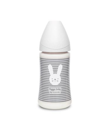 Suavinex Premium Newborn Baby Bottle Set 150ml 270ml 360ml Silicone Pacifier Milk Dose Spoon & Chain - Gray | International Shipping - Buy Online on GoSupps.com