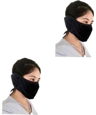 Clispeed Dustproof Winter Face Mask - 2 Pack Earmuffs for Men & Women - Anti-Dust Mouth Muffle - Black - Buy Online on GoSupps.com