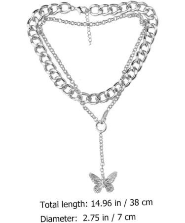 CALLARON 1pc Butterfly Necklace Necklaces A Necklace Neck Decor Pendant Alloy Neck Chain Grace Woman Decorate - Buy Online on GoSupps.com