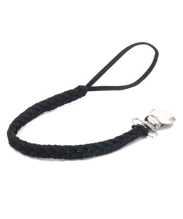 Lorsoul Leather Woven Alloy Colorful Pacifier Chain Braided Clip Holder Baby Feeding Teether Accessories