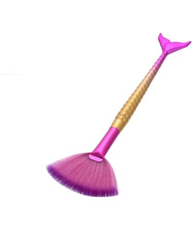 LyDia Small Mermaid Fishtail Fan - Purple Cheek Blusher/Blending/Face n Body Contour/Highlighter/Bronzer/Dust Makeup Brush - Buy Online on GoSupps.com