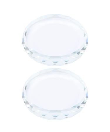 2PCS Nail Art Painting Glass Board - Color Toning Palette for Makeup Display and Cosmetic Mixing Tools - Buy Online on GoSupps.com