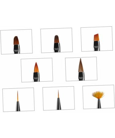 Ipetboom 1 Set Nail Painting Tools Powder Nail Brush Hair Bristles Nail Brush Round Flat Nail Brush Acrylic Nail Brush Glitter Manicure Pens Nails Brush Nail Art Pen Pull Wire Sector - Buy Online on GoSupps.com