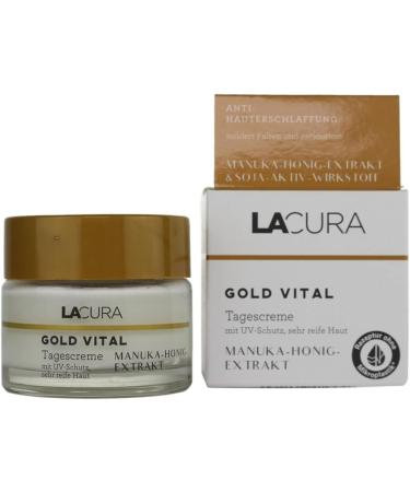 Lacura Gold Vital Day Cream with Manuka Honey Extract Very Mature Skin 50 ml - Buy Online on GoSupps.com