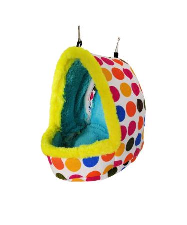 Litewoo Parrot Bird Bed Hammock Winter Warm Bird Plush Nest Toy for Conure Lovebird Parakeet Cockatiel Chinchilla Guinea Pig Squirrel Cage Accessory (Large)