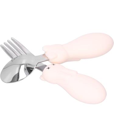 Baby Fork Spoon Fine Workmanship Safe Cute Shape High Temperature Resistant Exquisite Beautiful Toddler Feeding Utensils for Feeding(Off-White) - Buy Online on GoSupps.com