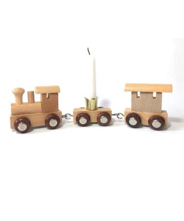 Personalizable Colorful Wooden Train - Ebyreo Locomotive & Wagons | Unique Name Assembly & Candle Wagon Set - Buy Online on GoSupps.com