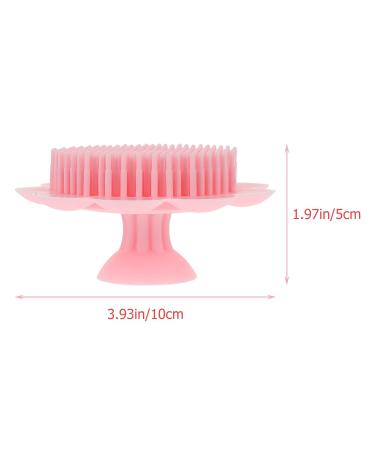 Silicone Body Scrubber Shampoo Massager Brush | Baby & Kids Hair Scalp Exfoliator | Pink - Buy Online on GoSupps.com