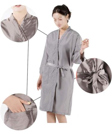 Buy Mollensiuer Silver Salon Robe - Stylish Hair Cutting Smock for Clients | International Shipping Available - Buy Online on GoSupps.com