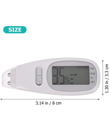 Veemoon 1 Set Moisture Tester Digital Skin Detector Pen Portable Skin Analyzer Skin Water Oil Tester Digital Skin Analysis Digital Skin Meter Skin Care The Face Abs Moisture Meter White - Buy Online on GoSupps.com