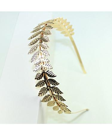 SALOCY Gold Leaf Branch Bridal Hair Crown Headband - Elegant Wedding Accessory - Buy Online on GoSupps.com
