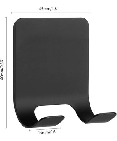 Jeopoom Razor Holder Hooks - 4 Stainless Steel Self-Adhesive Wall Hooks for Bathroom Kitchen & Bedroom - Waterproof & Stylish (Black) - Buy Online on GoSupps.com