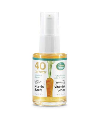 40 Carrots Vitamin Serum + Vitamin C - Hydrate  Brighten & Even Skin Tone | Help Reduce Fine Lines & Wrinkles - USA Made  Paraben & Cruelty Free (1oz) 1 Fl Oz (Pack of 1)