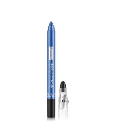 Eyeshadow Pen Crayon Waterproof Eyeshadow Stick Shimmer Cream Eye Shadow Pencil Lasting Waterproof And Not Blooming Pearlescent Eyeliner Pencil Create Glitter Eye Makeup (Royal Blue)