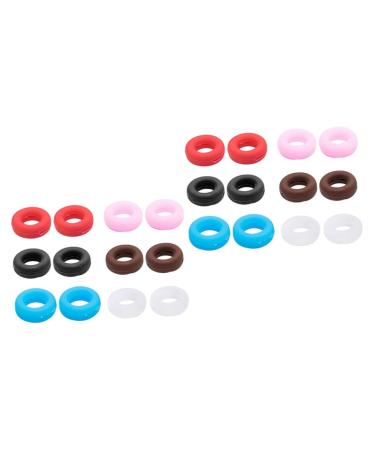 Lurrose circle ring 24 sentences glasses holder glasses accessories slipproof ironing tips for glasses anti-slip anti-ear hooks glasses frames glasses brick brilliant temple round glide wheel like shown