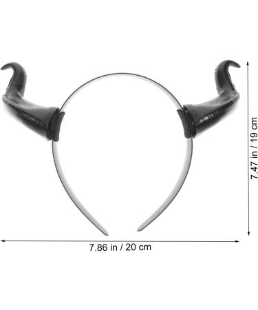 Lurrose Black Devil Horn Headband Demon Horns Headband Black Horn Headpiece Black Horns Accessory Halloween Costume for Party Halloween Cosplay - Buy Online on GoSupps.com